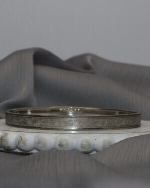 Vintage Star Sterling Silver Bangle Bracelet 8.6G / 8in N1494